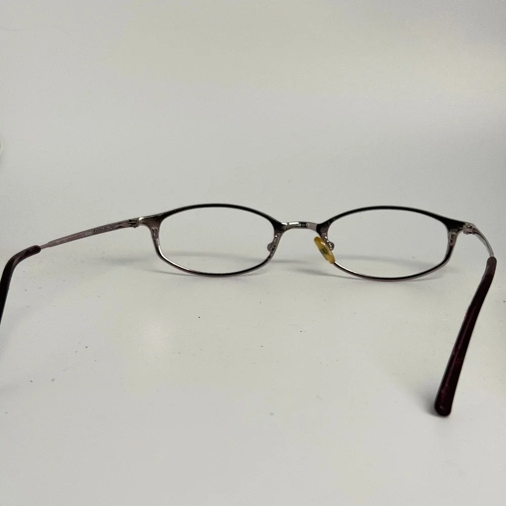 Kenneth Cole A-Cute Angle 751 Eyeglasses Pink Metal Oval Frame Italy 48-18-140